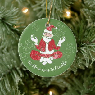 Décoration En Céramique C'est la saison pour respirer Yoga Santa
