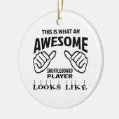 Décoration En Céramique C'est quel joueur impressionnant de Shuffleboard (Gauche)