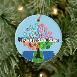 Décoration En Céramique C'est toujours la saison du Pickleball - Arbre de