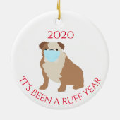 Décoration En Céramique C'est un Chien de l'année Ruff Bulldog 2020 (Dos)