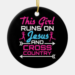 Décoration En Céramique Cette fille court sur Jésus et traverse le pays mi
