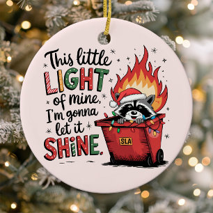Décoration En Céramique Cette petite lumière de mon feu de poubelle raton