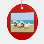 Décoration En Céramique Chaises de plage et couronnes (Gauche)