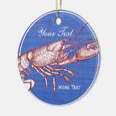 Décoration En Céramique Chambre de plage faite sur commande de homard (Gauche)
