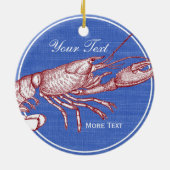 Décoration En Céramique Chambre de plage faite sur commande de homard (Dos)