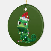 Décoration En Céramique Chameleon Avec Casquette Scaft Noël (Gauche)