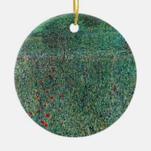 Décoration En Céramique Champ de fleurs à Litzlberg Klimt, paysage vintage