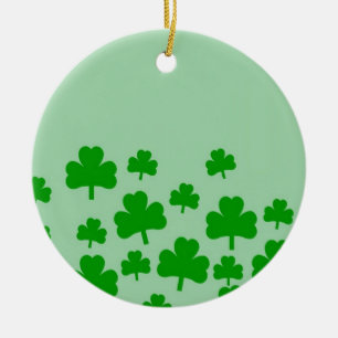 Décoration En Céramique Champ d'ornement de shamrocks