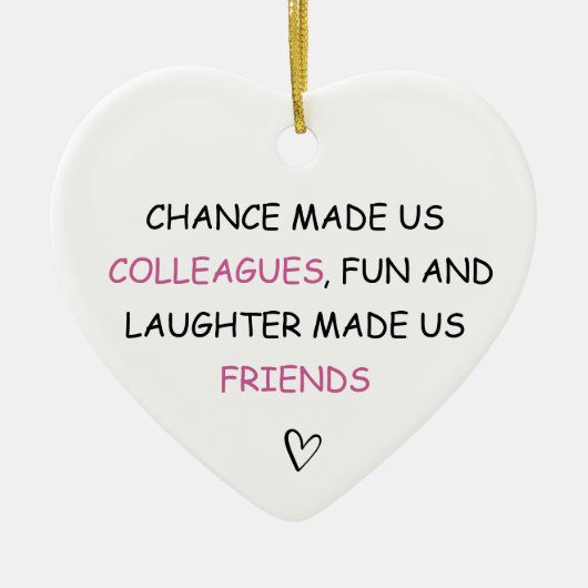 Décoration En Céramique Chance Nous A Fait Plaisir Collègues (Devant)