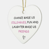 Décoration En Céramique Chance Nous A Fait Plaisir Collègues (Gauche)
