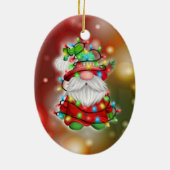 Décoration En Céramique Chandail de Noël Gnome Feux Tangle (Dos)