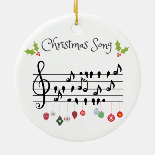 Décoration En Céramique Chanson de Noël (Dos)