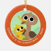 Décoration En Céramique Chansons super simples | 5 Petits Canards 1er Noël (Devant)