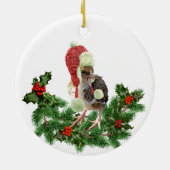 Décoration En Céramique Chanter du poulet (Dos)