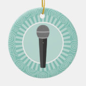 Décoration En Céramique Chanteur Fun Turquoise Swirl (Devant)