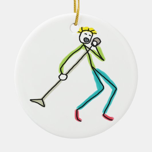 Décoration En Céramique Chanteur Stickman (Devant)