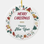 Décoration En Céramique Chapeau de Père Noël Chien Kelpie Australien Couro (Dos)