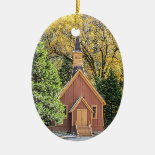 Décoration En Céramique Chapelle Yosemite en automne (Devant)