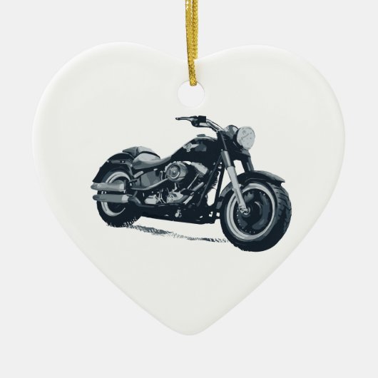 Décoration En Céramique Chaque garçon aime une grosse moto américaine (Devant)