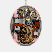 Décoration En Céramique Chariot de pompier Cross (Droite)