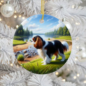 Décoration En Céramique Charmant Cavalier King Charles Spaniel Souvenir