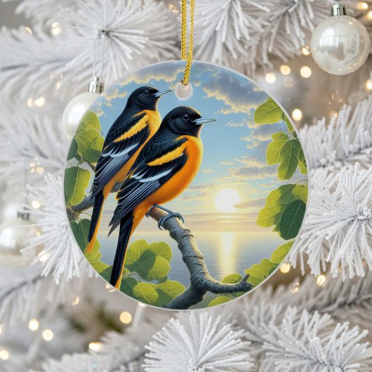 Décoration En Céramique Charming Baltimore Oriole Bird Keepsake