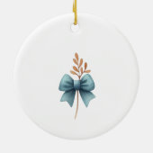 Décoration En Céramique Charming Gold Plaid Bow Année Accent (Dos)