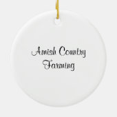 Décoration En Céramique Charrue hippomobile amish (Dos)