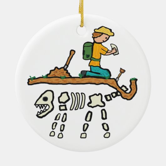 Décoration En Céramique Chasse aux fossiles (Dos)