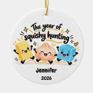 Décoration En Céramique Chasse aux Squishy Noël Nom personnalisé 2026