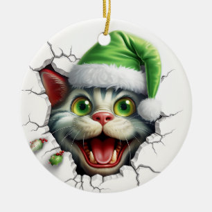 Décoration En Céramique Chat 3d amusant