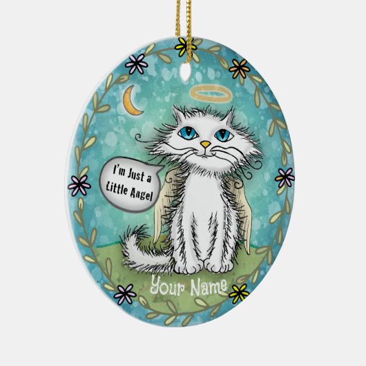 Décoration En Céramique Chat Angel Scragges (Droite)