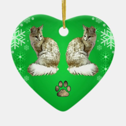 Décoration En Céramique Chat Angora turc (Devant)