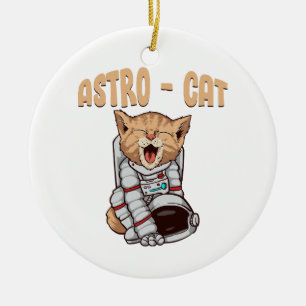 Décoration En Céramique Chat Astro