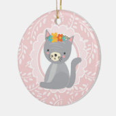 Décoration En Céramique Chat blanc de Cute (Gauche)