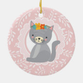 Décoration En Céramique Chat blanc de Cute (Dos)