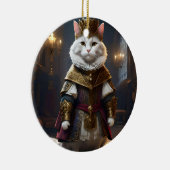 Décoration En Céramique Chat blanc Renaissance, (Droite)