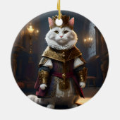 Décoration En Céramique Chat blanc Renaissance, (Dos)