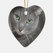 Décoration En Céramique Chat bleu russe (Gauche)