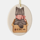 Décoration En Céramique Chat dans la boîte (Droite)