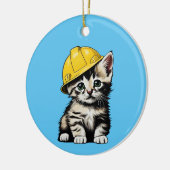 Décoration En Céramique Chat de construction (Gauche)