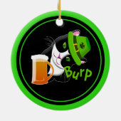 Décoration En Céramique Chat de la Saint Patrick (Dos)