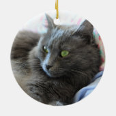 Décoration En Céramique Chat de Nebelung (Dos)