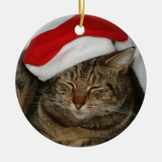Décoration En Céramique Chat de Noël