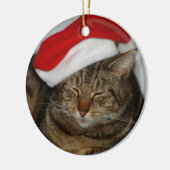 Décoration En Céramique Chat de Noël (Gauche)