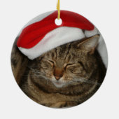 Décoration En Céramique Chat de Noël (Dos)