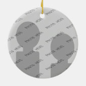 Décoration En Céramique Chat de Noël mignon, Monogramme personnalisé et ph (Dos)