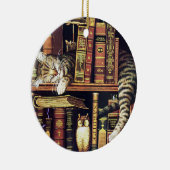 Décoration En Céramique Chat dormir dans la bibliothèque (Droite)