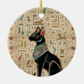 Décoration En Céramique Chat égyptien - Bastet sur le papyrus (Dos)