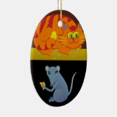 Décoration En Céramique Chat et souris (Droite)